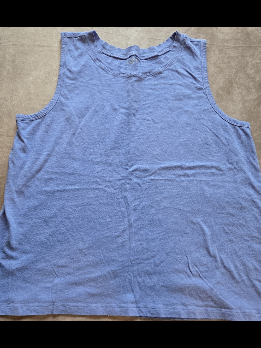 LOFT Blue Crew Neck Tank Top Knit Womens Large Casual Shirt Summer Comfort